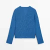 Strickpullover aus Baumwollmischung mit V-Ausschnitt