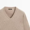 Strickpullover mit V-Ausschnitt und Ellbogenpatches Strickpullover mit V-Ausschnitt und Ellbogenpatches