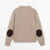 Strickpullover mit V-Ausschnitt und Ellbogenpatches Strickpullover mit V-Ausschnitt und Ellbogenpatches
