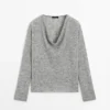 Strickpullover mit Wasserfallausschnitt Strickpullover mit Wasserfallausschnitt
