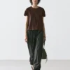 T-Shirt aus 100 % Baumwolle mit Nahtdetail T-Shirt aus 100 % Baumwolle mit Nahtdetail