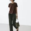 T-Shirt aus 100 % Baumwolle mit Nahtdetail T-Shirt aus 100 % Baumwolle mit Nahtdetail