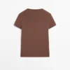 T-Shirt mit kurzen Ärmeln aus Lyocell-Mischung T-Shirt mit kurzen Ärmeln aus Lyocell-Mischung