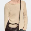 Tasche aus Nappaleder mit Metallschnalle Tasche aus Nappaleder mit Metallschnalle