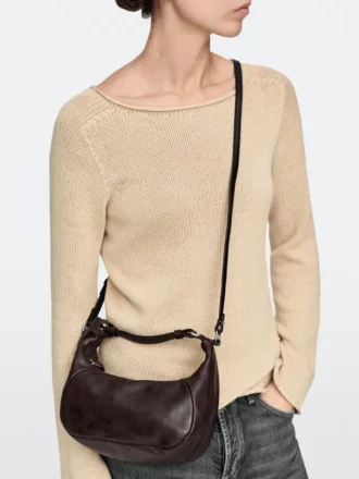 Tasche aus Nappaleder mit Metallschnalle Tasche aus Nappaleder mit Metallschnalle