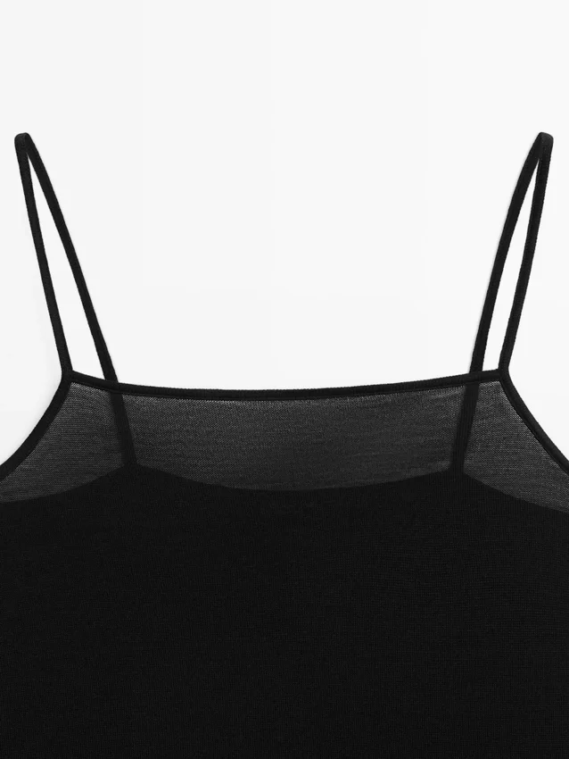 Trägertop mit Spitzendetail Trägertop mit Spitzendetail