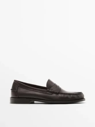 Weiche, geölte Leder-Penny-Loafer