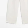 Weite Hose aus 100 % Leinen mit Gummizug Weite Hose aus 100 % Leinen mit Gummizug