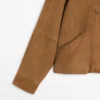 Wildlederjacke mit Knöpfen