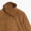 Wildlederjacke mit Knöpfen