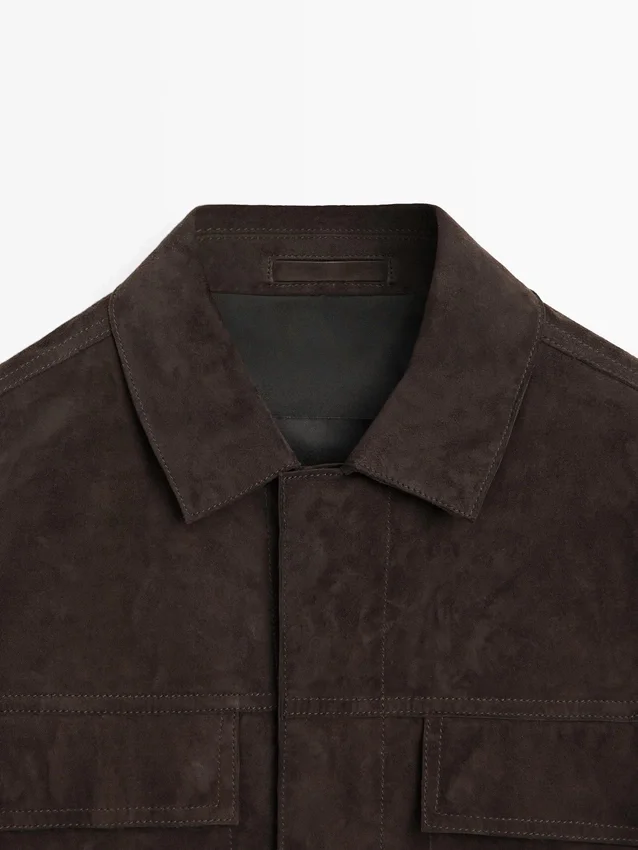 Wildlederjacke mit Taschen Wildlederjacke mit Taschen