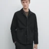 Wildlederjacke mit Taschen