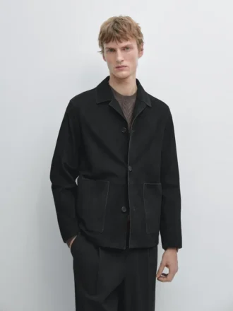 Wildlederjacke mit Taschen Wildlederjacke mit Taschen