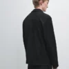 Wildlederjacke mit Taschen