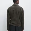 Wildlederjacke mit Taschen Wildlederjacke mit Taschen