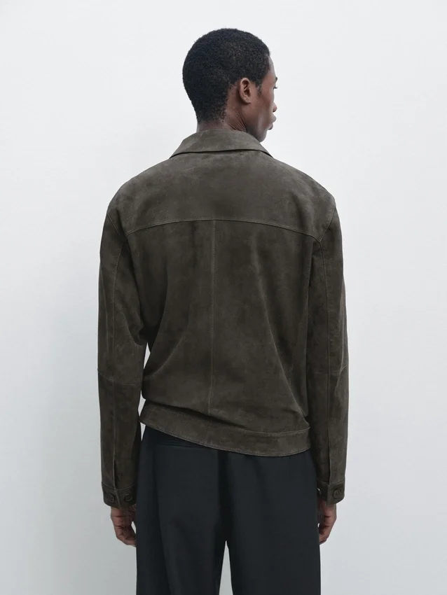Wildlederjacke mit Taschen Wildlederjacke mit Taschen