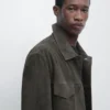 Wildlederjacke mit Taschen Wildlederjacke mit Taschen