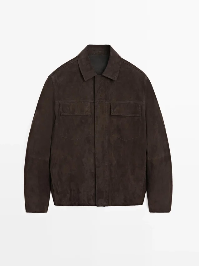 Wildlederjacke mit Taschen Wildlederjacke mit Taschen