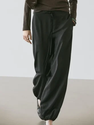 Woll-Sarouel-Hose mit Bindeband Woll-Sarouel-Hose mit Bindeband